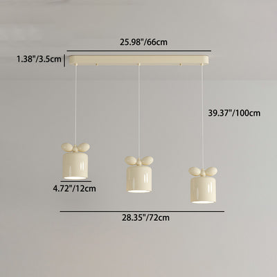 Moderne Einfachheit Zylinder Bogen Metall Harz 1/3/5 Licht Pendelleuchte Für Schlafzimmer 