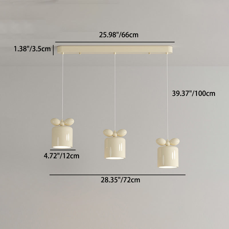 Moderne Einfachheit Zylinder Bogen Metall Harz 1/3/5 Licht Pendelleuchte Für Schlafzimmer 
