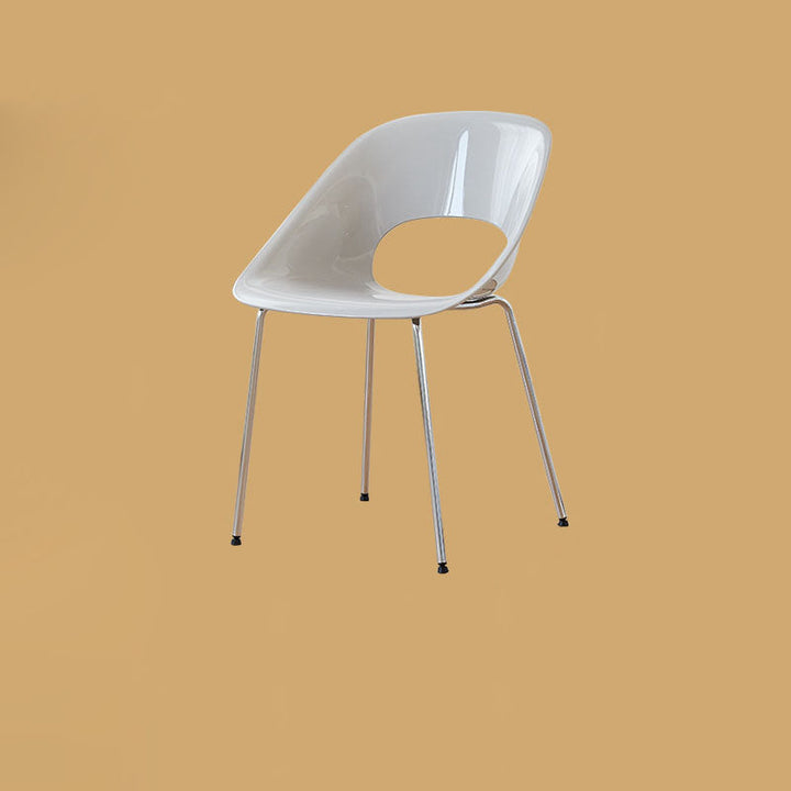 Modern Minimalist Ring Curved Plastic Iron Dining Chair Backrest For Dining Room