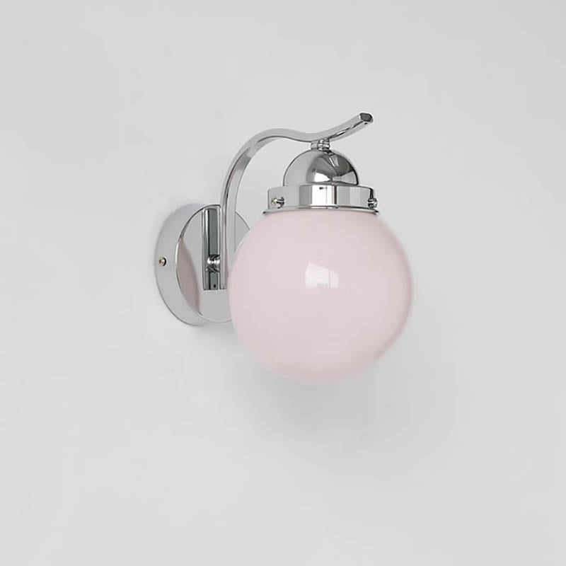 Lámpara Aplique de Pared de 1 Luz con Bola de Vidrio de Simplicidad Moderna para Sala de Estar 