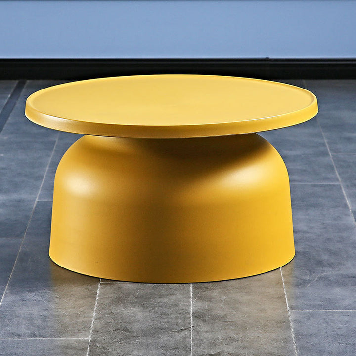 Moderner minimalistischer runder PP-Couchtisch, 1-stufig, für das Wohnzimmer 