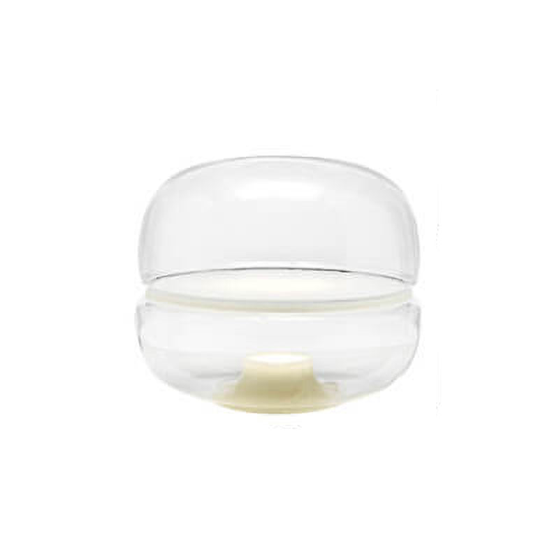 Nordic Light Luxury Clear Glass Round Marble Base LED Table Lamp