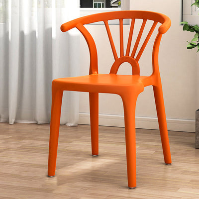 Chaise de salle à manger empilable en plastique Arc scandinave contemporain avec dossier pour salle à manger 