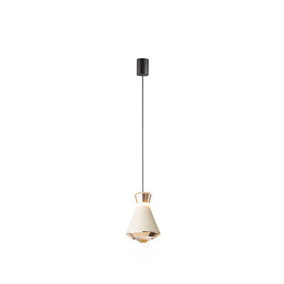 Zeitgenössische nordische konische Aluminium-Acryl-LED-Pendelleuchte für Wohnzimmer 
