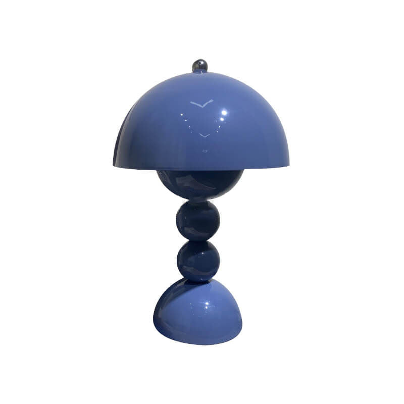 Zeitgenössische nordische Metall-Pilz-Rund-Pod 1-Licht-Tischlampe für das Schlafzimmer 