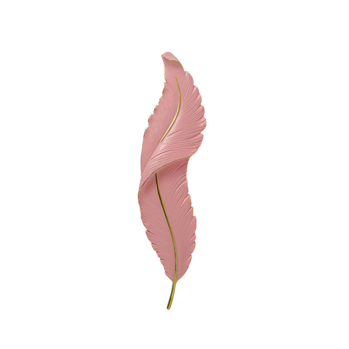 Lámpara de pared impermeable LED de resina creativa contemporánea con imitación de pluma de pavo real para sala de estar 