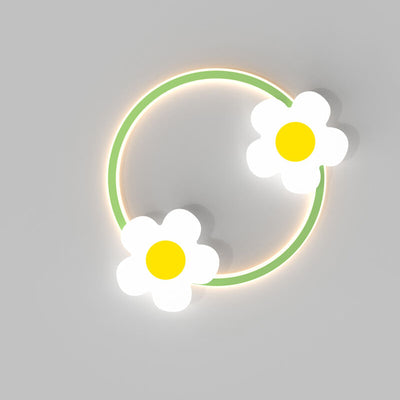 Moderne minimalistische Eisen-Sonnenblume Acryl LED-Wandleuchte 