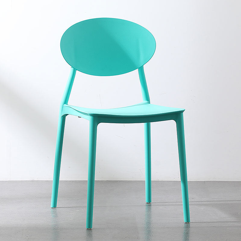 Contemporary Nordic Square PP Dining Chair Backrest Armless For Dining Room