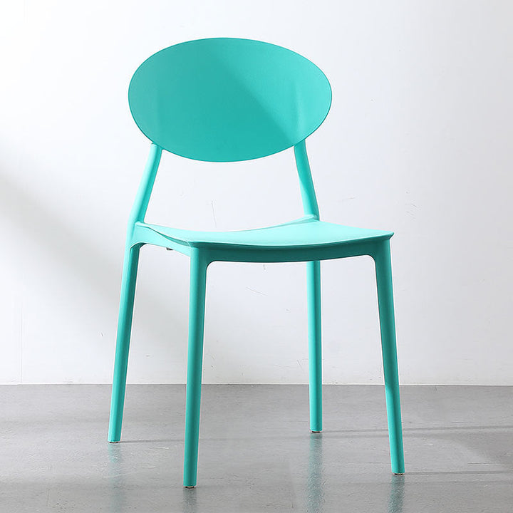 Contemporary Nordic Square PP Dining Chair Backrest Armless For Dining Room