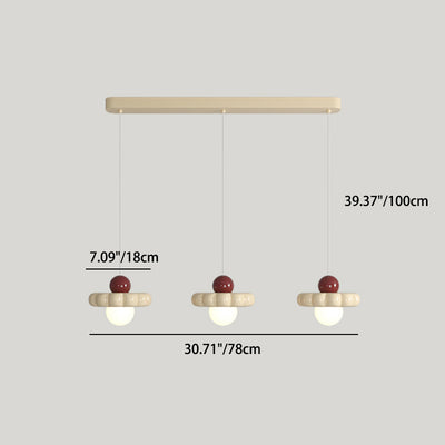 Moderno Minimalista Disco Esfera Aluminio Resina PE 1/3 Luz Colgante Para Dormitorio 