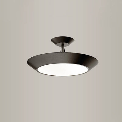 Modern Minimalist Round Drum LED Semi-Flush Mount Ceiling Light