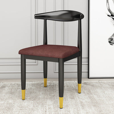 Dossier de chaise de salle à manger en cuir PU carré de luxe contemporain pour salle à manger 