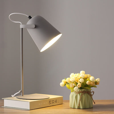 Nordic Macaron Farbe Kreatives Eisen-Eimer-Design 1-Licht Tischlampe 