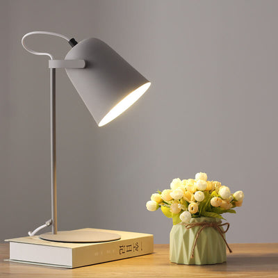 Nordic Macaron Color Creative Iron Bucket Design 1-Light Table Lamp