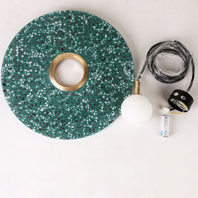 Nordic Creative Terrazzo Planet Disc 1-Light Pendant Light
