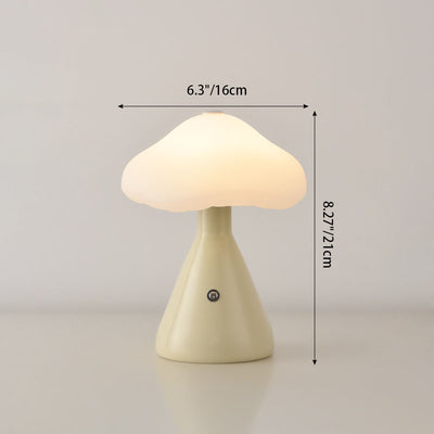 Contemporary Scandinavian Creative Mushroom Cloud Acrylic Hardware Touch LED Table Lamp For Bedroom