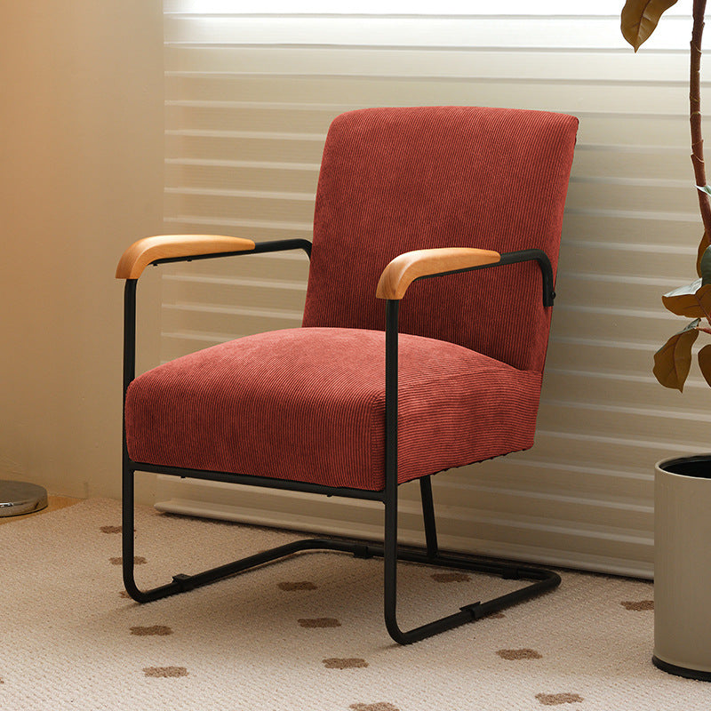Coussin carré scandinave contemporain en velours côtelé avec chaise d&