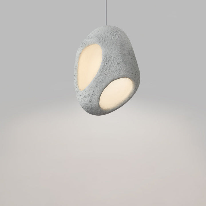 Lustre suspendu à 1 lumière en polystyrène à armature en fer japonais traditionnel pour salle à manger 