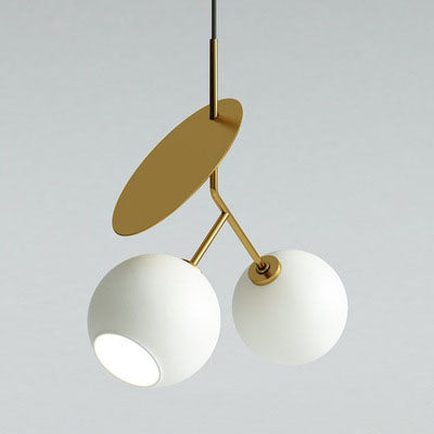 Moderne kreative Kirschglas-Eisen 1/2-Licht Pendelleuchte 