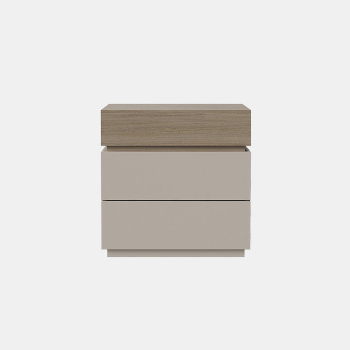 Contemporary Luxury Rectangular Plywood Eucalyptus Wood Nightstand 3-Drawer For Bedroom