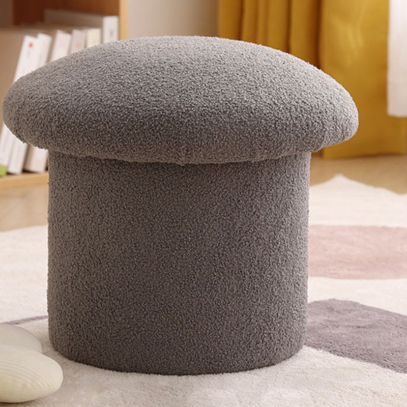 Pouf repose-pieds en velours de forme champignon pour salon, simplicité contemporaine 