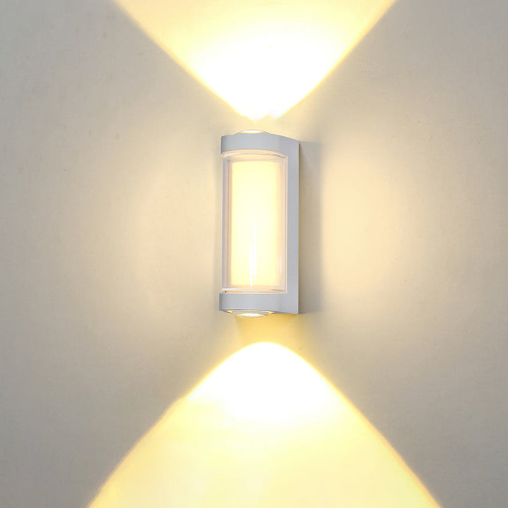 Applique murale étanche LED lumineuse en aluminium de simplicité contemporaine pour patio extérieur 
