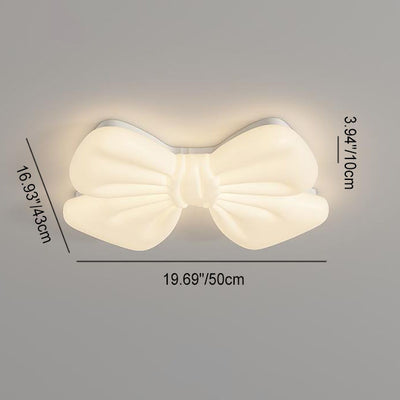 Contemporary Creative Acrylic Butterfly Shade Iron LED Flush Mount Ceiling Light For Living Room