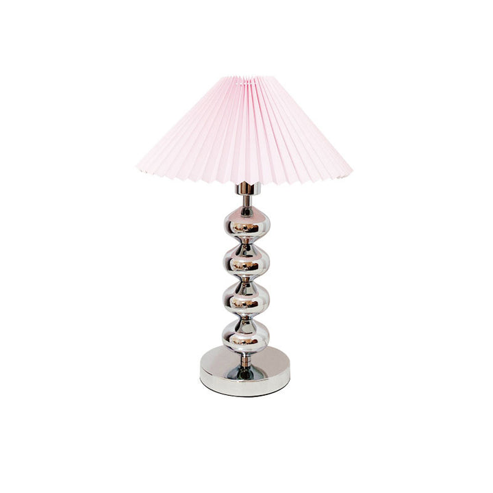 Lámpara de Mesa Moderna de Lujo Ligero Simple con Pliegues de Hierro Forjado de 1 Luz 
