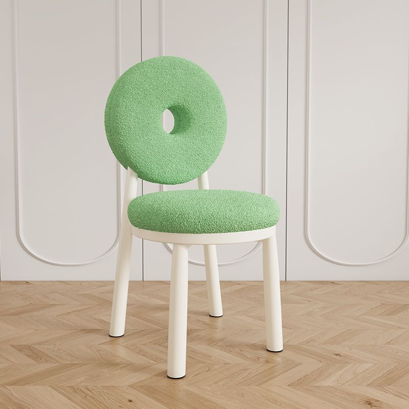 Chaise de salle à manger contemporaine en laine d&