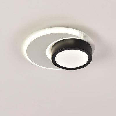 Nordic Minimalist Square Round Geometric Ring Design LED Flush Mount Ceiling Light