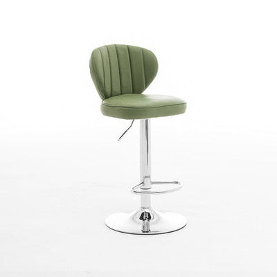 Tabouret de bar carré moderne minimaliste en cuir avec dossier et repose-pieds pour salle à manger 