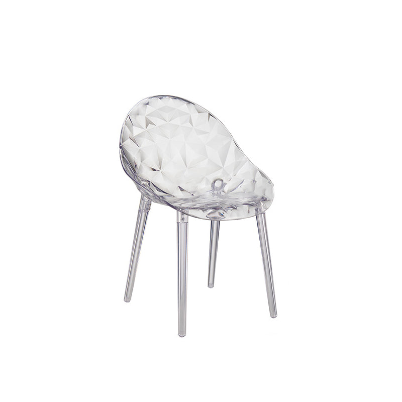 Respaldo de silla de comedor contemporánea nórdica de forma redonda de diamante de PC para comedor 