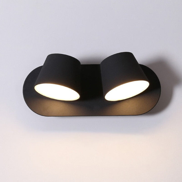 Modern Minimalist Dome Frosted Rotatable Aluminum LED Reading Wall Sconce Lamp For Bedroom