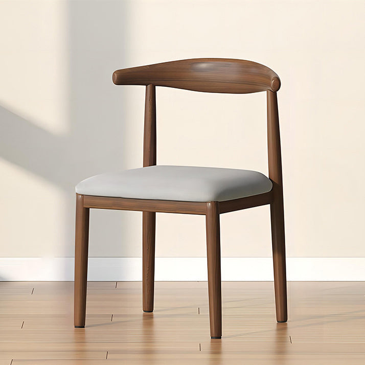 Chaise de salle à manger en cuir simplicité moderne tissu acier au carbone éponge émulsion dossier carré pour salle à manger 