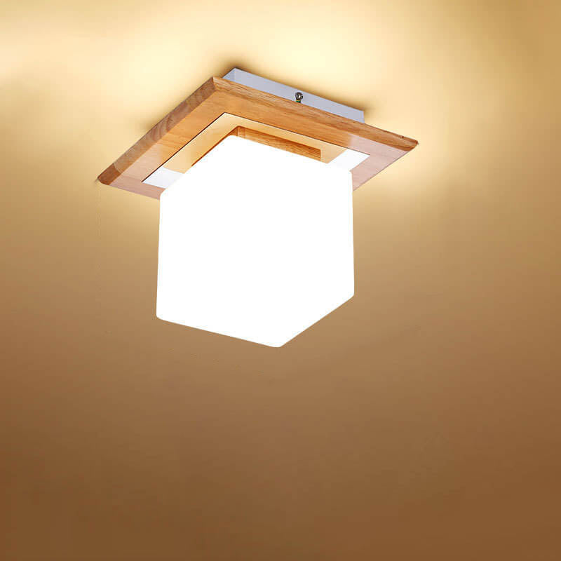 Moderne Cube 1-Light Semi-Flush Mount Beleuchtung 