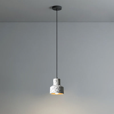 Contemporary Scandinavian Cement Cone Design 1-Light Pendant Light For Living Room