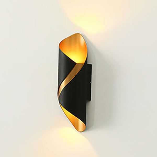 Applique murale à double tête LED en spirale en tube d&