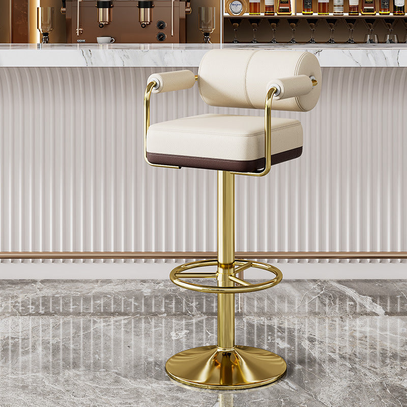 Tabouret de bar cylindrique carré en alliage d&