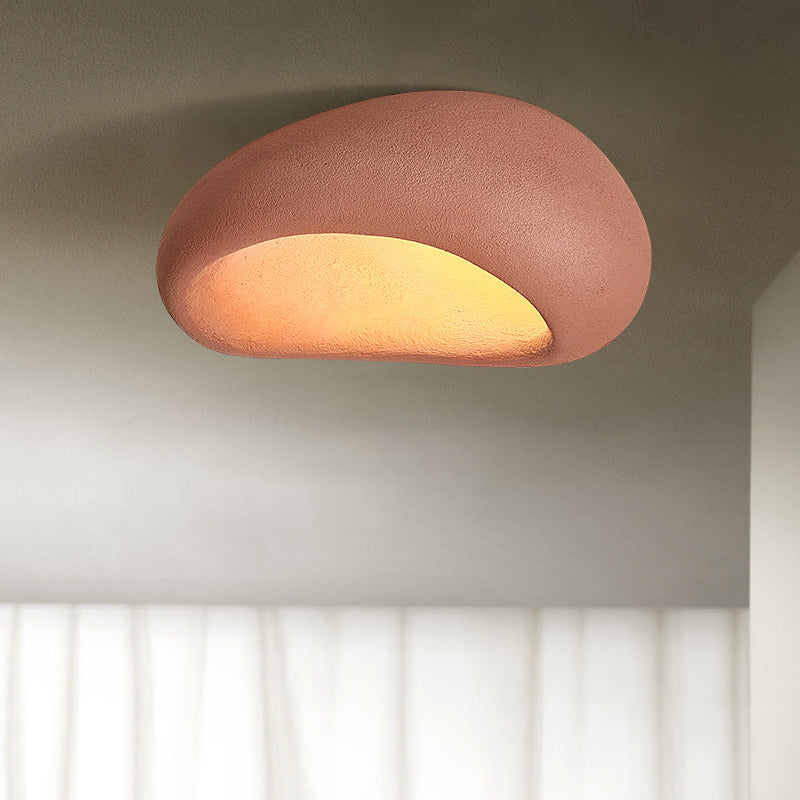Plafonnier encastré à 1 lumière en mousse japonaise traditionnelle creusée pour salle à manger 
