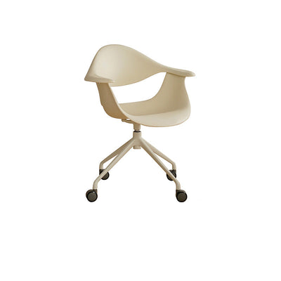 Zeitgenössischer nordischer geometrischer quadratischer PP-Aluminium-Schreibtischstuhl mit Rückenlehne und Armlehne für das Home-Office 
