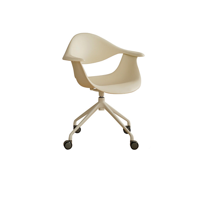 Zeitgenössischer nordischer geometrischer quadratischer PP-Aluminium-Schreibtischstuhl mit Rückenlehne und Armlehne für das Home-Office 
