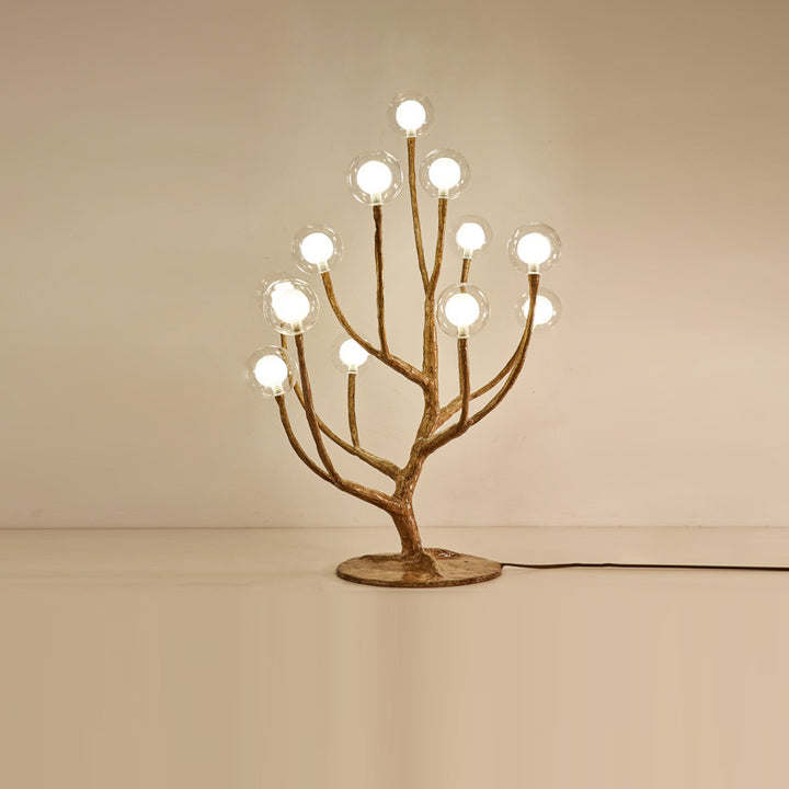 Lampe de table traditionnelle japonaise en résine avec orbe en brindilles, verre, matériel, 3/7/8/12/16 lumières pour chambre à coucher 