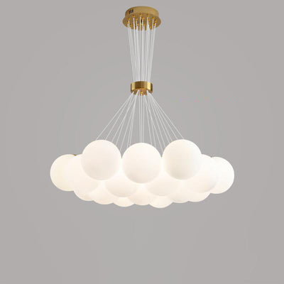 Zeitgenössischer kreativer Mondglas-Kronleuchter mit 7/13/19 Lichtern für Wohnzimmer 
