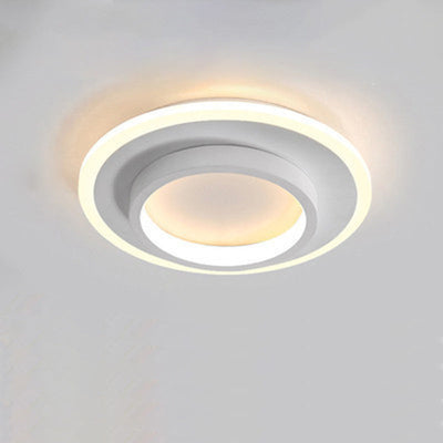 Lumière de plafond LED encastrée en cercle acrylique fer simplicité moderne pour salon 