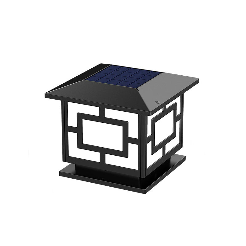 Lanterne carrée en acrylique ABS étanche solaire traditionnelle chinoise, éclairage paysager LED pour extérieur, lumière pour patio extérieur 