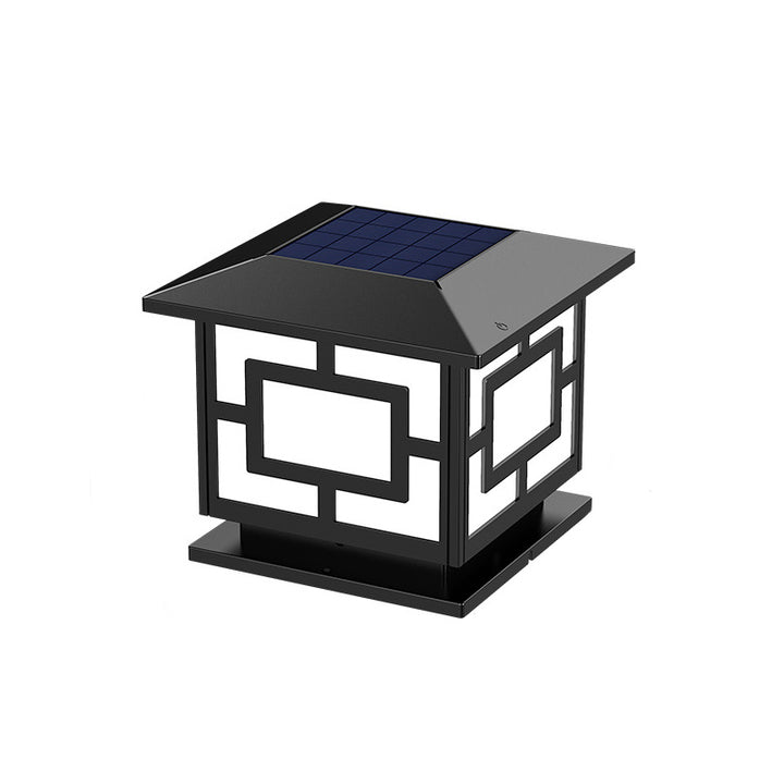 Lanterne carrée en acrylique ABS étanche solaire traditionnelle chinoise, éclairage paysager LED pour extérieur, lumière pour patio extérieur 