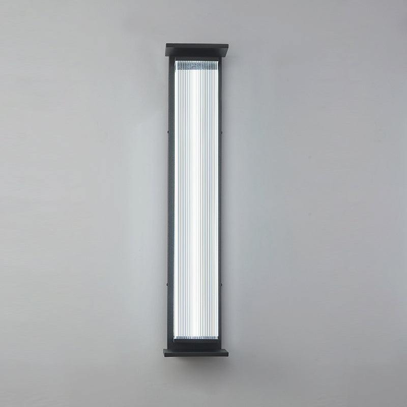 Applique murale LED en acier inoxydable acrylique rectangulaire étanche minimaliste moderne pour patio extérieur 