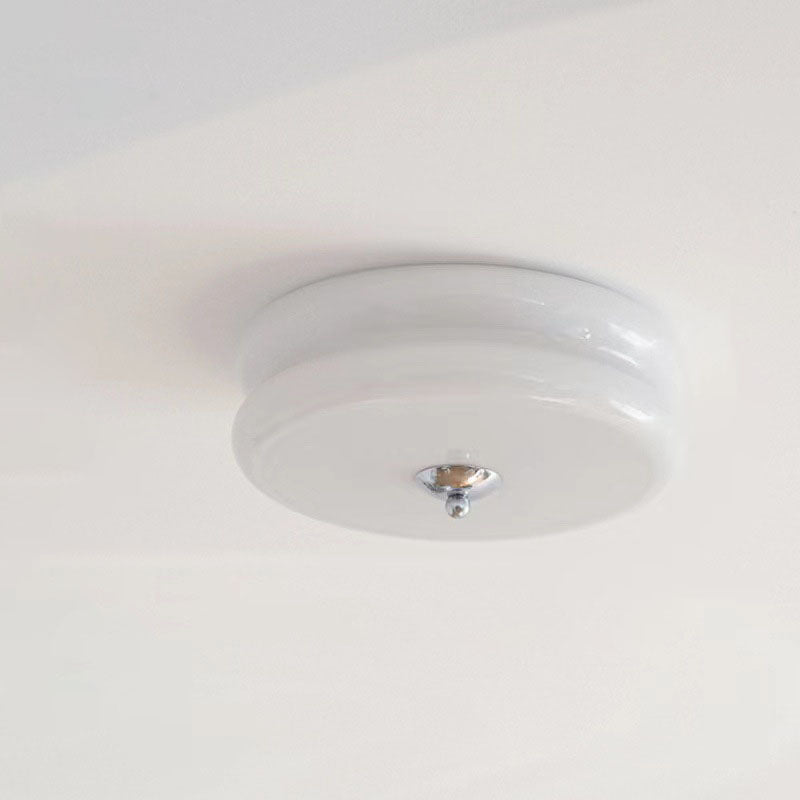 Luz de techo LED empotrada redonda de hierro y vidrio minimalista moderna para sala de estar 