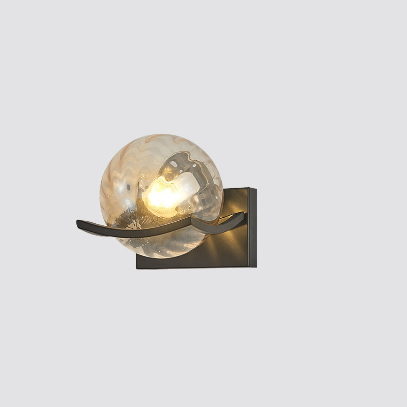 Moderne Einfachheit Eisen Wasser Muster Glas Ball Schatten 1-Licht Wand Leuchte Lampe Für Schlafzimmer 