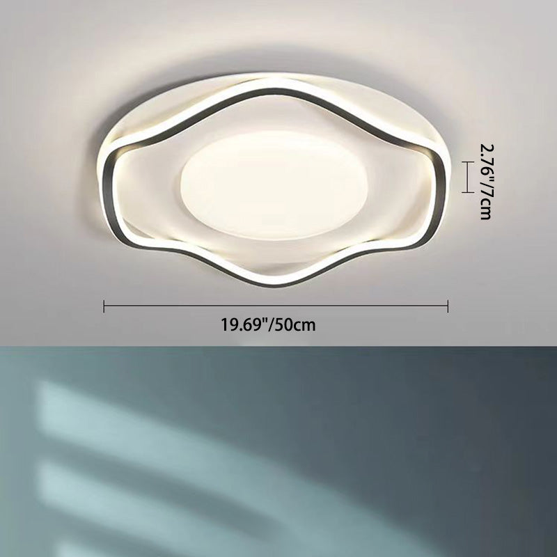ضوء سقف LED مثبت بسطح من الأكريليك بتصميم حديث وموجة مربعة مستديرة لغرفة النوم 